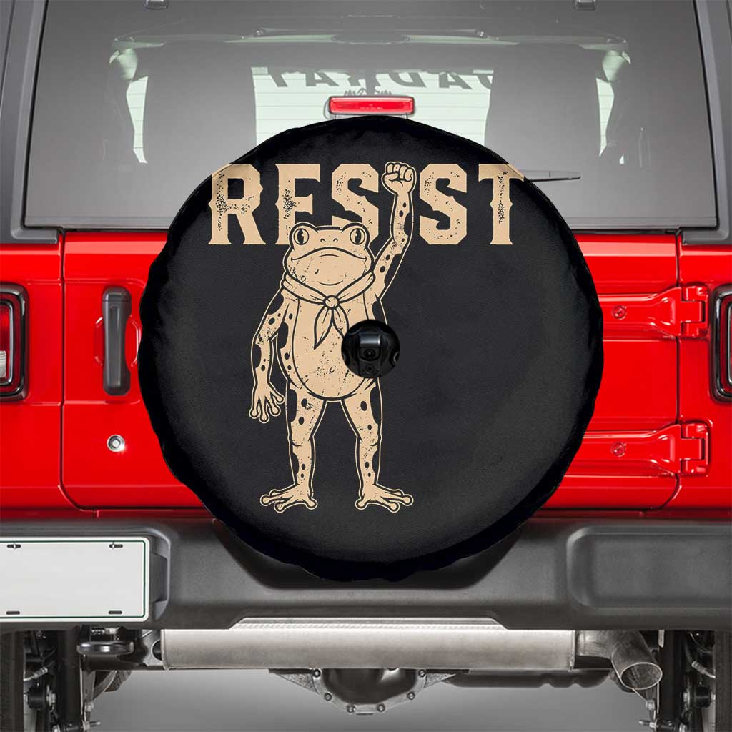 Frog Resist Spare Tire Cover Raised Fist Protest Fighter Retro Graphic - Wonder Print Shop