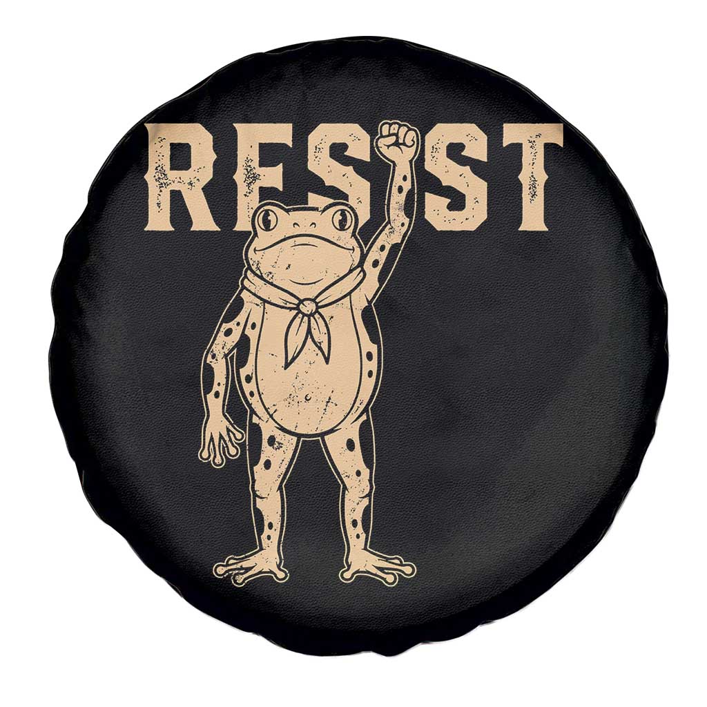 Frog Resist Spare Tire Cover Raised Fist Protest Fighter Retro Graphic - Wonder Print Shop