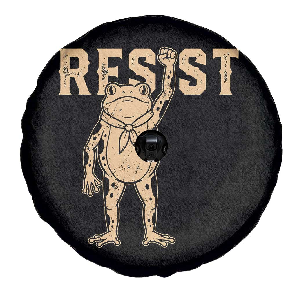 Frog Resist Spare Tire Cover Raised Fist Protest Fighter Retro Graphic - Wonder Print Shop