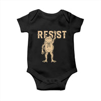 Frog Resist Baby Onesie Raised Fist Protest Fighter Retro Graphic - Wonder Print Shop