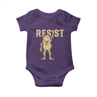 Frog Resist Baby Onesie Raised Fist Protest Fighter Retro Graphic - Wonder Print Shop