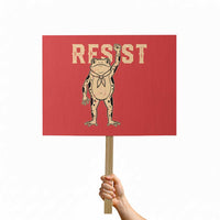 Frog Resist Protest Sign Raised Fist Protest Fighter Retro Graphic - Wonder Print Shop
