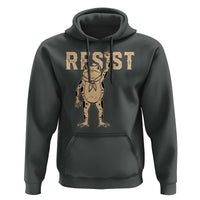 Frog Resist Hoodie Raised Fist Protest Fighter Retro Graphic - Wonder Print Shop