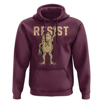 Frog Resist Hoodie Raised Fist Protest Fighter Retro Graphic - Wonder Print Shop