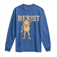 Frog Resist Long Sleeve Shirt Raised Fist Protest Fighter Retro Graphic - Wonder Print Shop