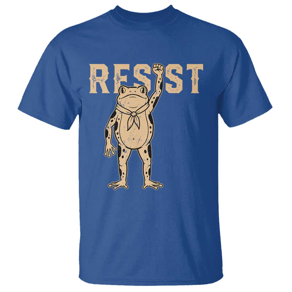 Frog Resist T Shirt Raised Fist Protest Fighter Retro Graphic - Wonder Print Shop