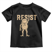 Frog Resist Toddler T Shirt Raised Fist Protest Fighter Retro Graphic - Wonder Print Shop