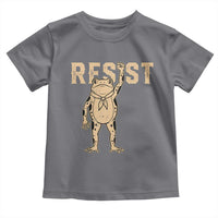 Frog Resist Toddler T Shirt Raised Fist Protest Fighter Retro Graphic - Wonder Print Shop