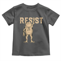 Frog Resist Toddler T Shirt Raised Fist Protest Fighter Retro Graphic - Wonder Print Shop