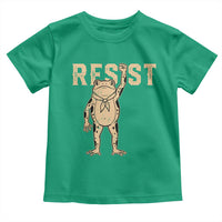 Frog Resist Toddler T Shirt Raised Fist Protest Fighter Retro Graphic - Wonder Print Shop