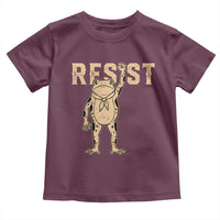 Frog Resist Toddler T Shirt Raised Fist Protest Fighter Retro Graphic - Wonder Print Shop