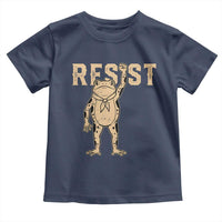 Frog Resist Toddler T Shirt Raised Fist Protest Fighter Retro Graphic - Wonder Print Shop