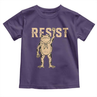 Frog Resist Toddler T Shirt Raised Fist Protest Fighter Retro Graphic - Wonder Print Shop