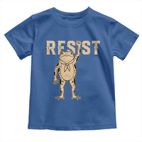 Frog Resist Toddler T Shirt Raised Fist Protest Fighter Retro Graphic - Wonder Print Shop