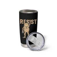 Frog Resist Tumbler Cup Raised Fist Protest Fighter Retro Graphic - Wonder Print Shop