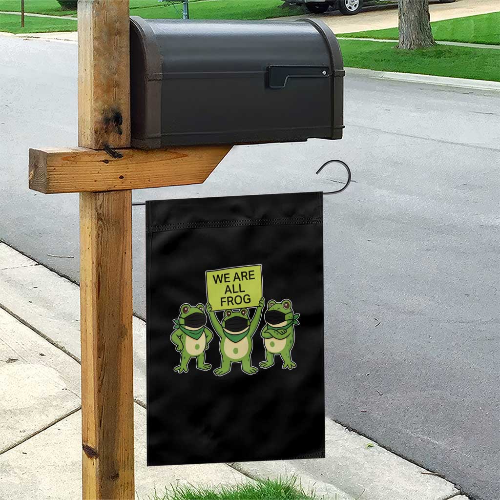 We Are All Frog Garden Flag Frogs Protest Together Strong - Wonder Print Shop