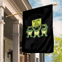 We Are All Frog Garden Flag Frogs Protest Together Strong - Wonder Print Shop