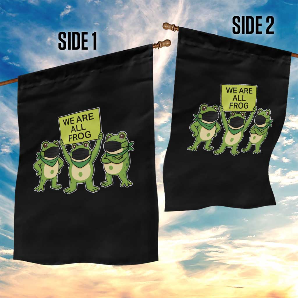 We Are All Frog Garden Flag Frogs Protest Together Strong - Wonder Print Shop