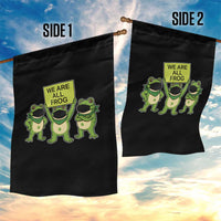 We Are All Frog Garden Flag Frogs Protest Together Strong - Wonder Print Shop