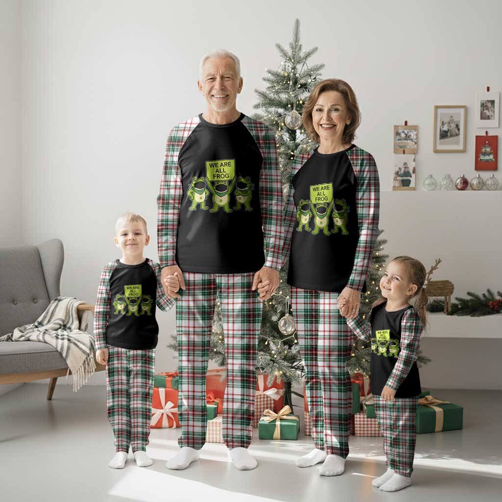 We Are All Frog Plaid Pajama Set Frogs Protest Together Strong - Wonder Print Shop