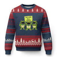 We Are All Frog Ugly Christmas Sweater Frogs Protest Together Strong - Wonder Print Shop
