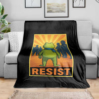 Resist Frog Graphic Throw Blanket Protest Stand Against Fascism - Wonder Print Shop