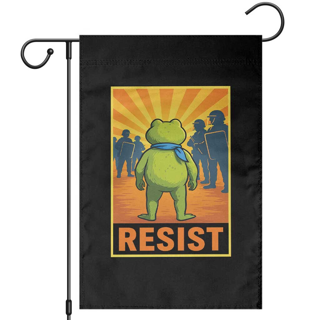 Resist Frog Graphic Garden Flag Protest Stand Against Fascism - Wonder Print Shop