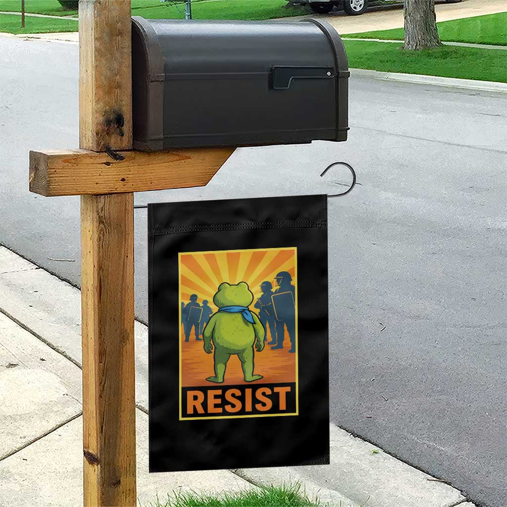 Resist Frog Graphic Garden Flag Protest Stand Against Fascism - Wonder Print Shop