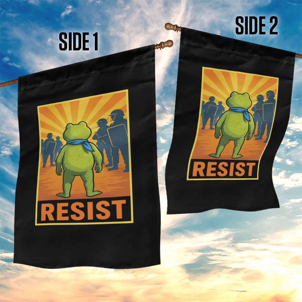 Resist Frog Graphic Garden Flag Protest Stand Against Fascism - Wonder Print Shop
