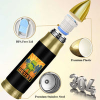Resist Frog Graphic Bullet Tumbler Protest Stand Against Fascism - Wonder Print Shop