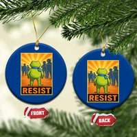 Resist Frog Graphic Ceramic Ornament Protest Stand Against Fascism - Wonder Print Shop