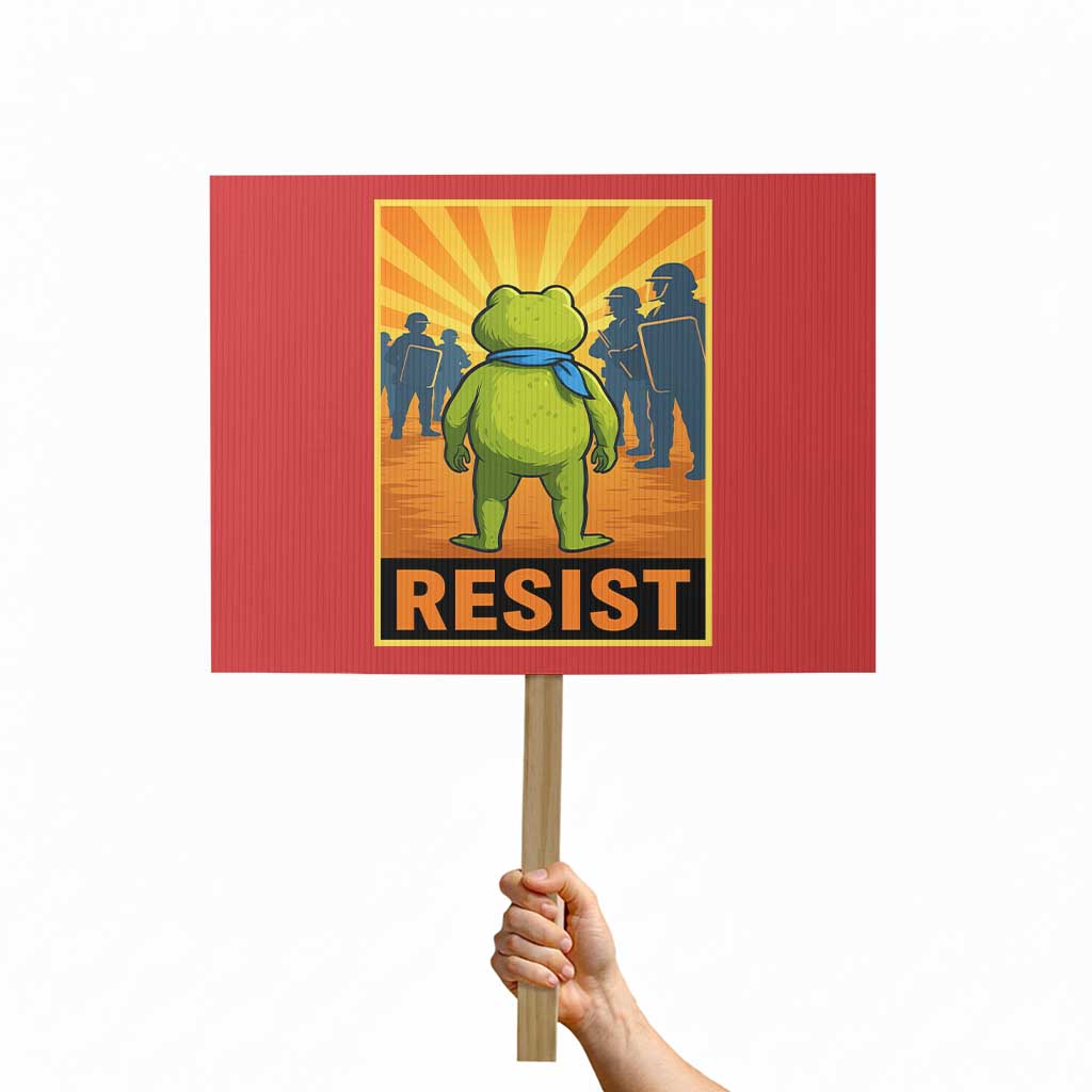 Resist Frog Graphic Protest Sign Protest Stand Against Fascism - Wonder Print Shop