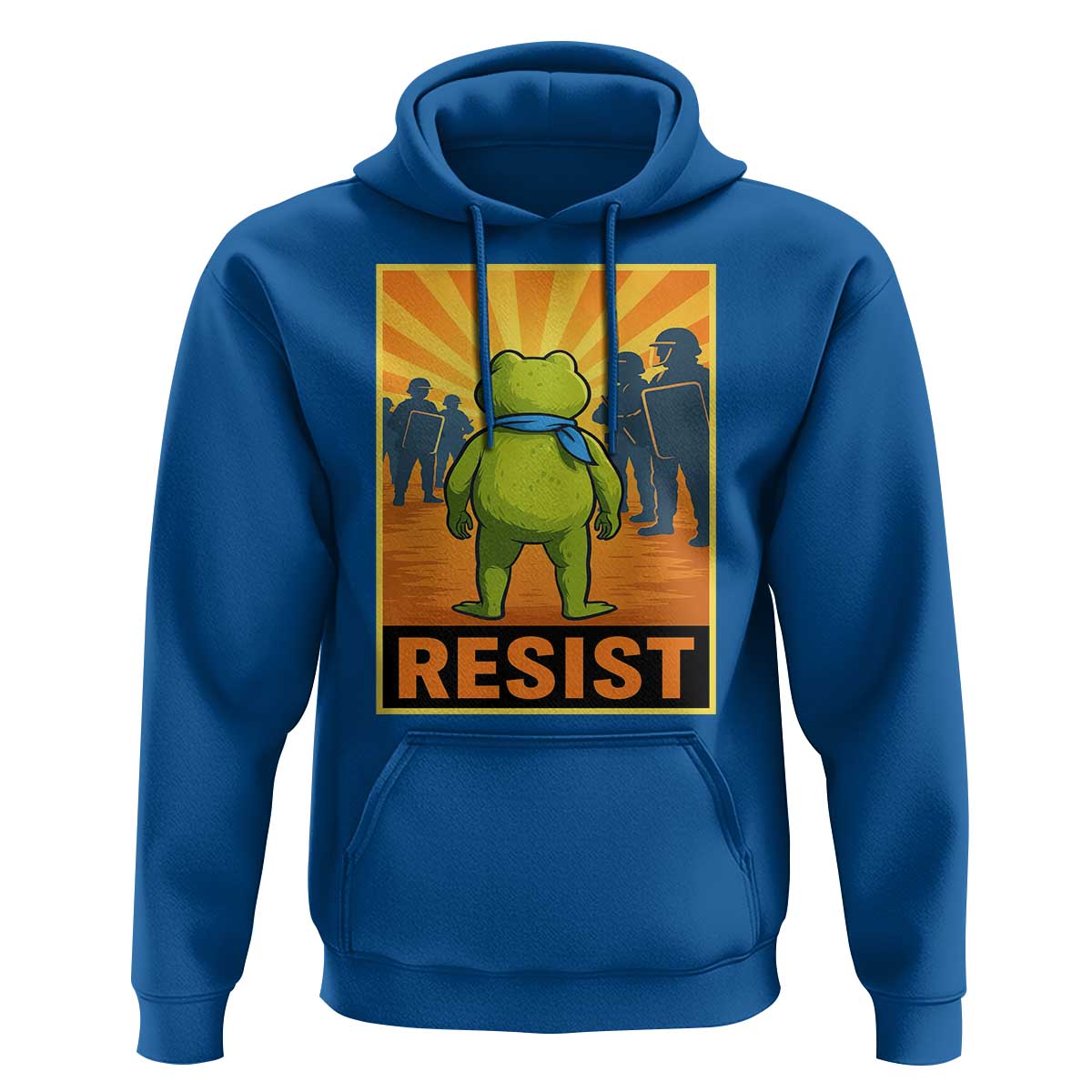 Resist Frog Graphic Hoodie Protest Stand Against Fascism - Wonder Print Shop
