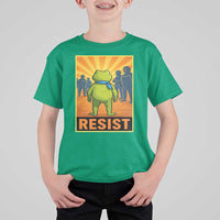 Resist Frog Graphic T Shirt For Kid Protest Stand Against Fascism - Wonder Print Shop