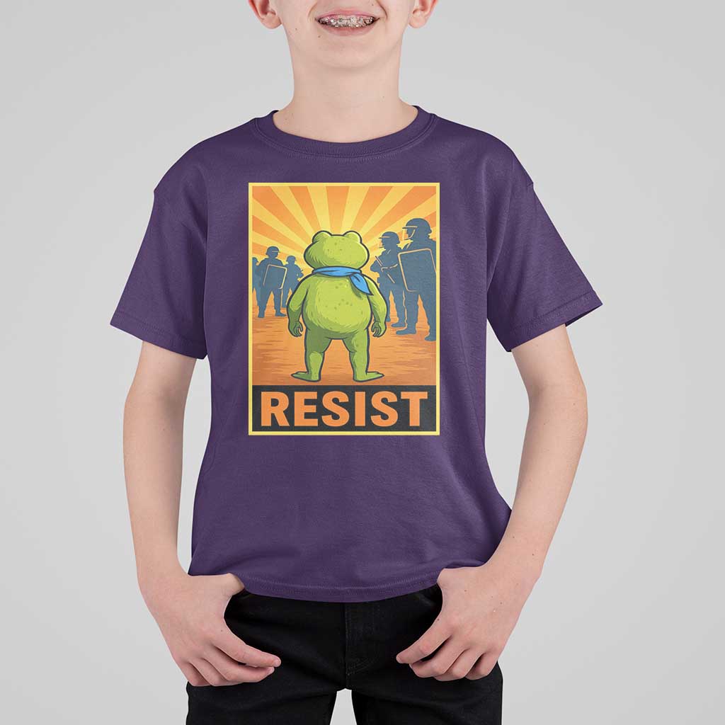 Resist Frog Graphic T Shirt For Kid Protest Stand Against Fascism - Wonder Print Shop