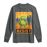 Resist Frog Graphic Long Sleeve Shirt Protest Stand Against Fascism - Wonder Print Shop