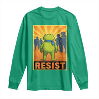 Resist Frog Graphic Long Sleeve Shirt Protest Stand Against Fascism - Wonder Print Shop
