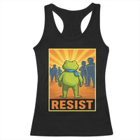 Resist Frog Graphic Racerback Tank Top Protest Stand Against Fascism - Wonder Print Shop