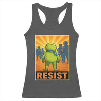 Resist Frog Graphic Racerback Tank Top Protest Stand Against Fascism - Wonder Print Shop