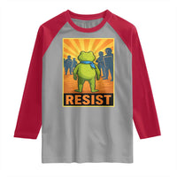 Resist Frog Graphic Raglan Shirt Protest Stand Against Fascism - Wonder Print Shop