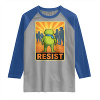 Resist Frog Graphic Raglan Shirt Protest Stand Against Fascism - Wonder Print Shop