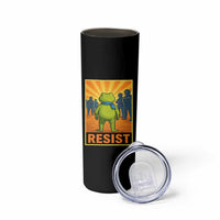 Resist Frog Graphic Skinny Tumbler Protest Stand Against Fascism - Wonder Print Shop