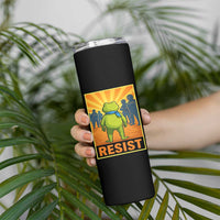 Resist Frog Graphic Skinny Tumbler Protest Stand Against Fascism - Wonder Print Shop
