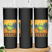 Resist Frog Graphic Skinny Tumbler Protest Stand Against Fascism - Wonder Print Shop
