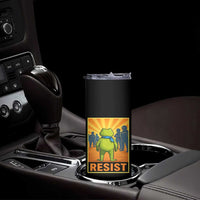 Resist Frog Graphic Skinny Tumbler Protest Stand Against Fascism - Wonder Print Shop