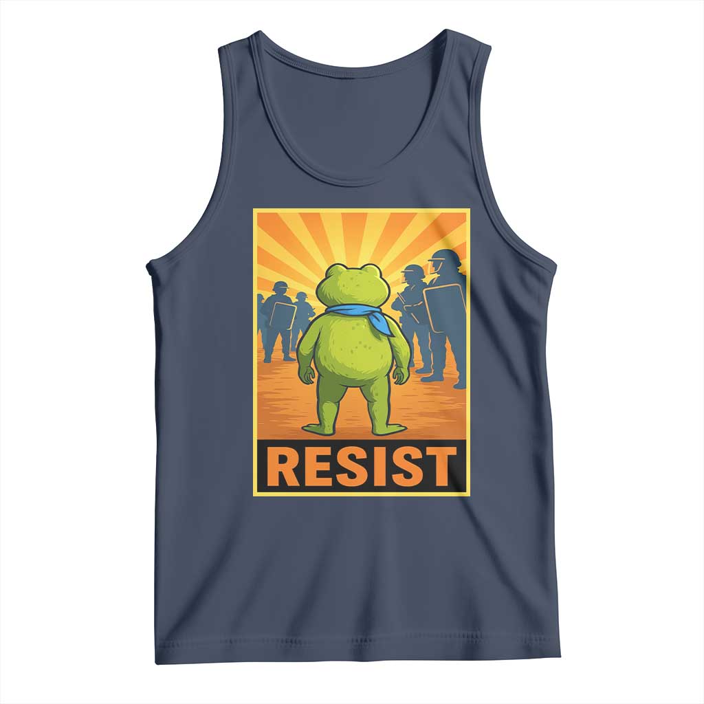 Resist Frog Graphic Tank Top Protest Stand Against Fascism - Wonder Print Shop