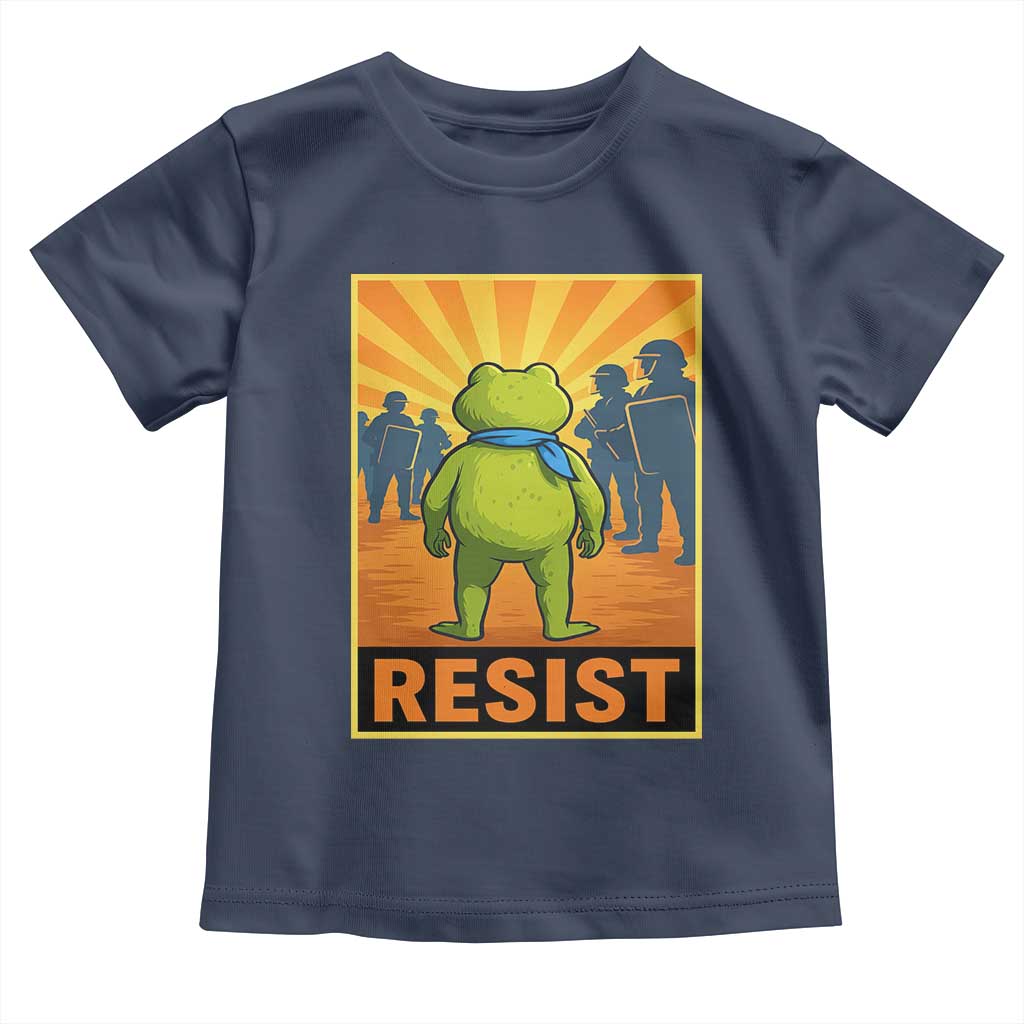 Resist Frog Graphic Toddler T Shirt Protest Stand Against Fascism - Wonder Print Shop