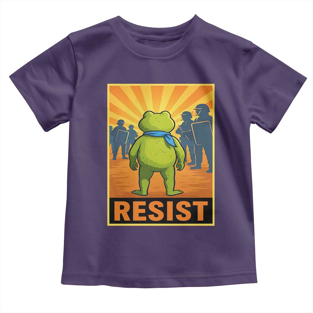 Resist Frog Graphic Toddler T Shirt Protest Stand Against Fascism - Wonder Print Shop