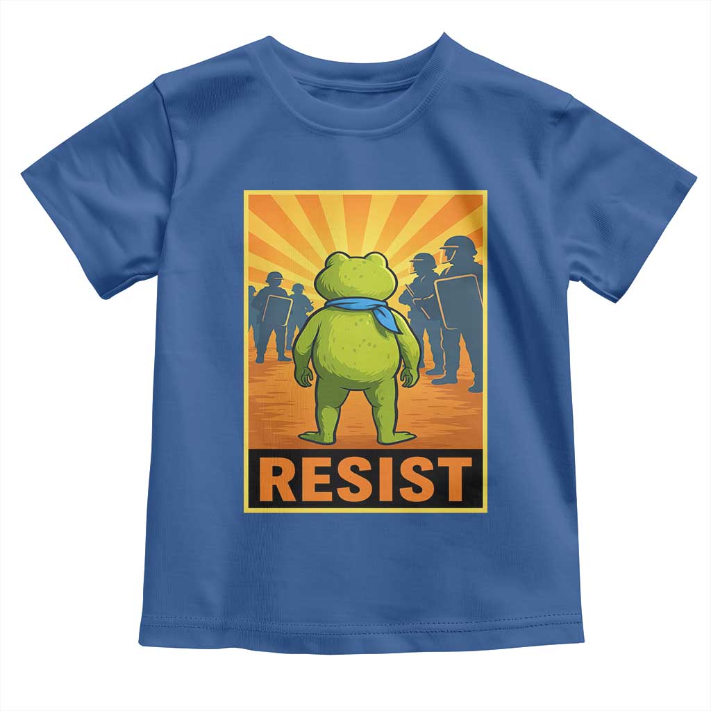 Resist Frog Graphic Toddler T Shirt Protest Stand Against Fascism - Wonder Print Shop