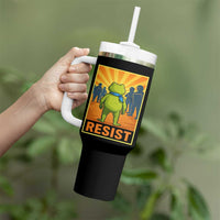 Resist Frog Graphic Tumbler With Handle Protest Stand Against Fascism - Wonder Print Shop